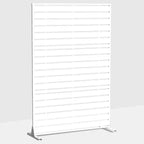 Paravent décoratif quatre pans blanc en acier galvanisé 183x120x40cm
