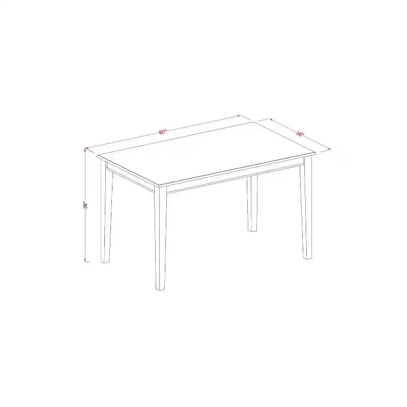 Table à manger hauteur comptoir - Fini acajou rustique, 36x60 po, 4 places