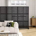 Écran d'intimité extérieur noir 72x35", paravent pliant 3 panneaux pour jardin et arrière-cour
