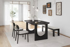 Table à manger ovale en bois de 67 pouces - Moderne et rustique, 4-6 places, capacité de 500 lb