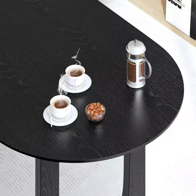 Table à manger ovale en bois de 67 pouces - Moderne et rustique, 4-6 places, capacité de 500 lb