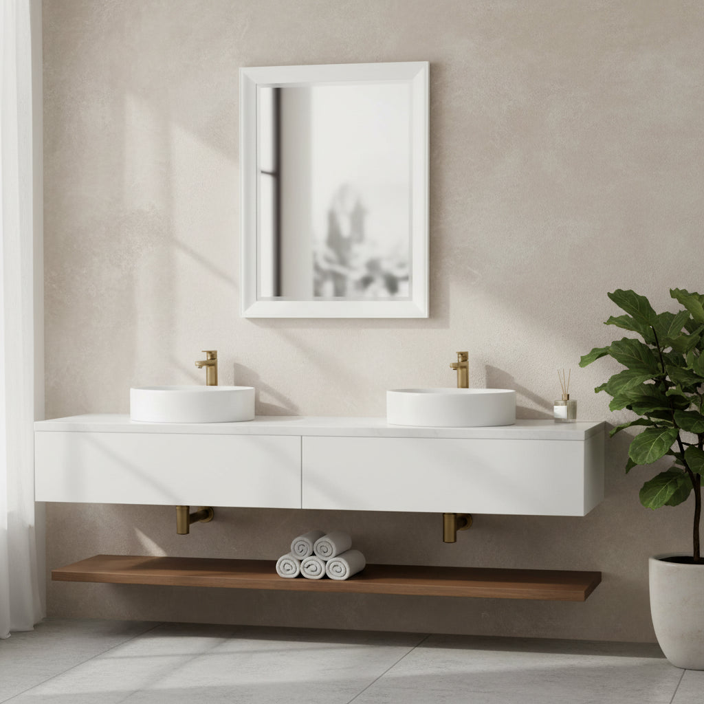 Kate and Laurel Kalla Rectangle Bathroom Wall Mirror