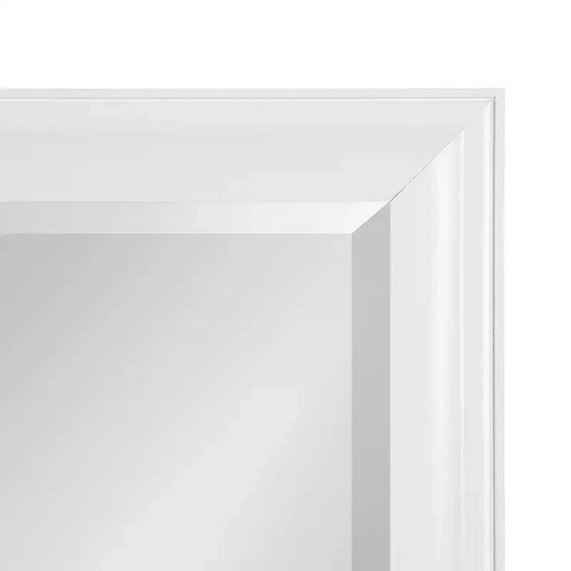 Miroir mural de salle de bain rectangulaire Kalla - Cadre blanc mat, 21,5"x27,5"