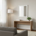 Miroir mural de salle de bain rectangulaire Kalla - Cadre blanc mat, 21,5"x27,5"