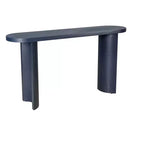 Console minimaliste 150 cm avec pieds incurvés et plateau épais - Bleu