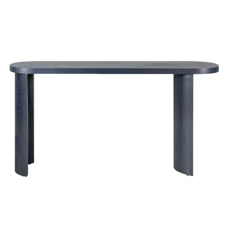 Console minimaliste 150 cm avec pieds incurvés et plateau épais - Bleu