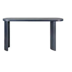Console minimaliste 150 cm avec pieds incurvés et plateau épais - Bleu