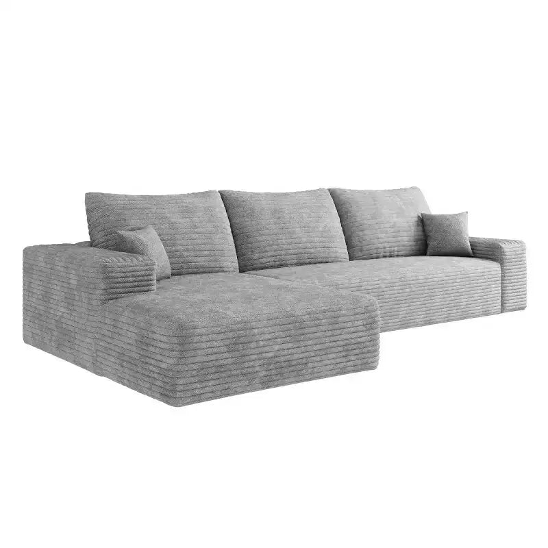 Canapé d'angle modulable L-Cloud de 272 cm avec méridienne - Canapé modulable à assise profonde