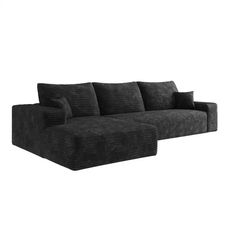 Canapé d'angle modulable L-Cloud de 272 cm avec méridienne - Canapé modulable à assise profonde