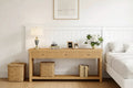 GDFStudio Kensley 70 W Wood 3 Drawer Console Table