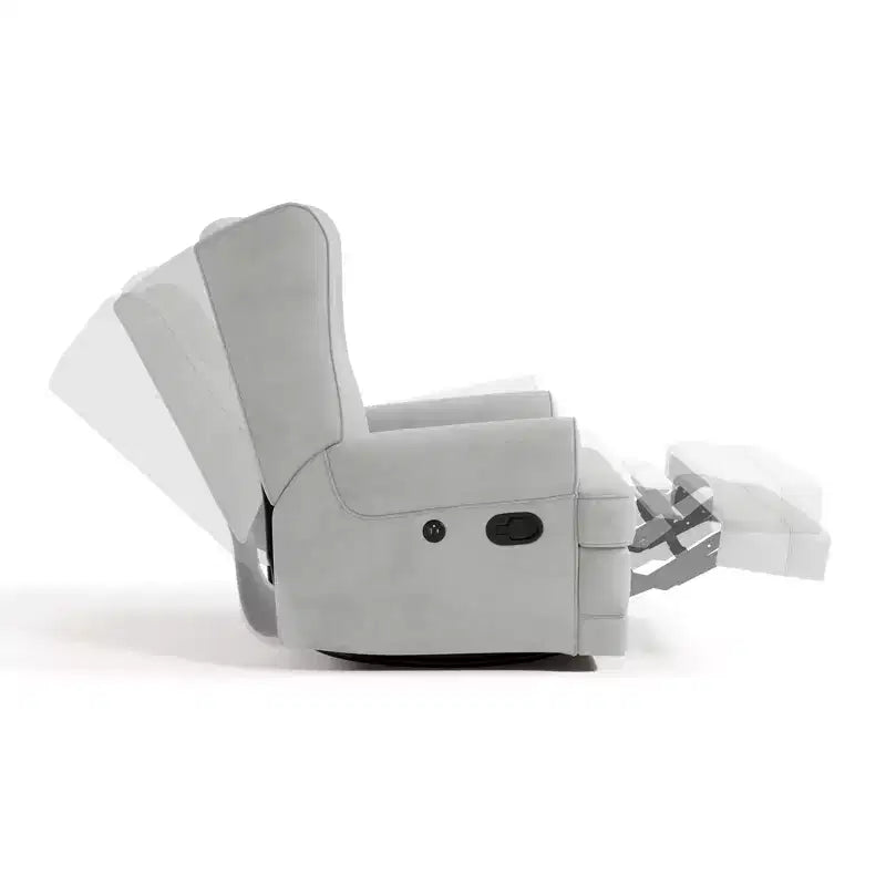 Fauteuil inclinable, planeur rembourré à dossier haut avec port de chargement USB - Chaise de nurserie