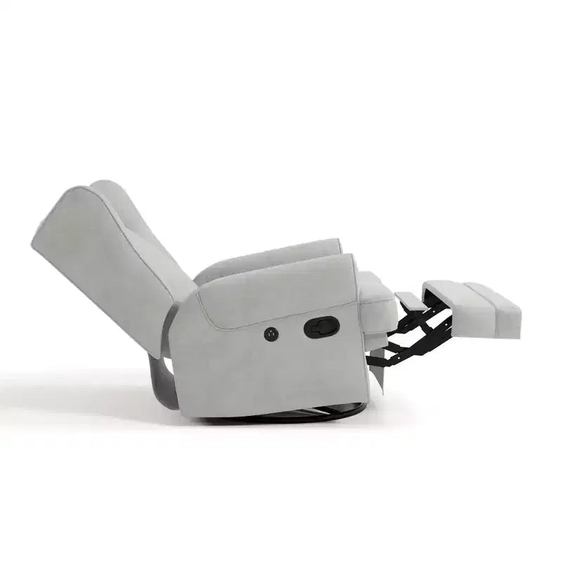 Fauteuil inclinable, planeur rembourré à dossier haut avec port de chargement USB - Chaise de nurserie