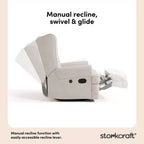 Fauteuil inclinable, planeur rembourré à dossier haut avec port de chargement USB - Chaise de nurserie