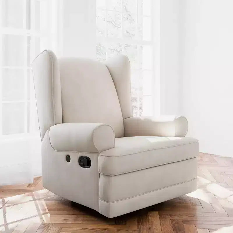 Fauteuil inclinable, planeur rembourré à dossier haut avec port de chargement USB - Chaise de nurserie