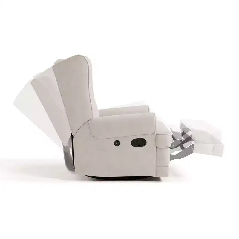 Fauteuil inclinable, planeur rembourré à dossier haut avec port de chargement USB - Chaise de nurserie