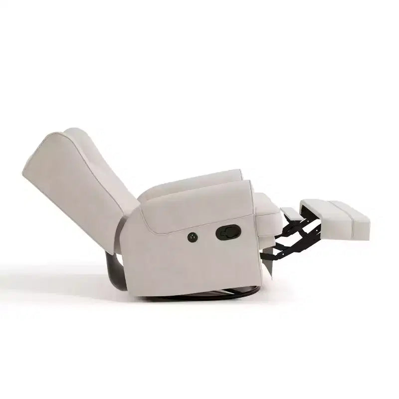 Fauteuil inclinable, planeur rembourré à dossier haut avec port de chargement USB - Chaise de nurserie