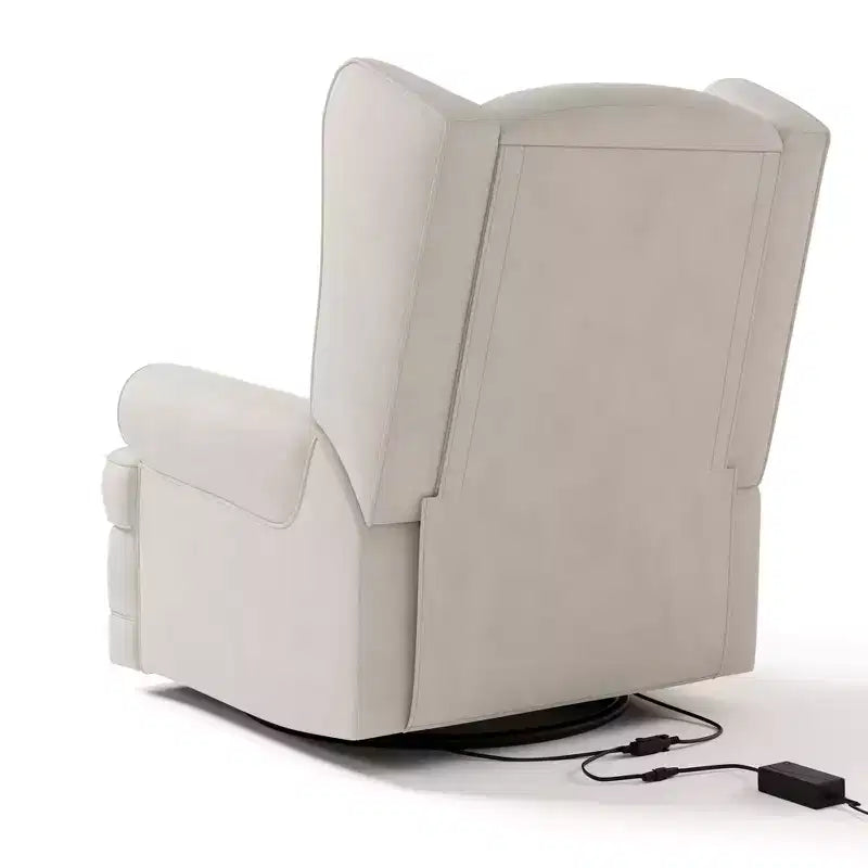 Fauteuil inclinable, planeur rembourré à dossier haut avec port de chargement USB - Chaise de nurserie