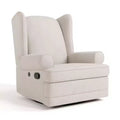 Storkcraft Serenity Wingback Upholstered Recliner Glider with USB Charging