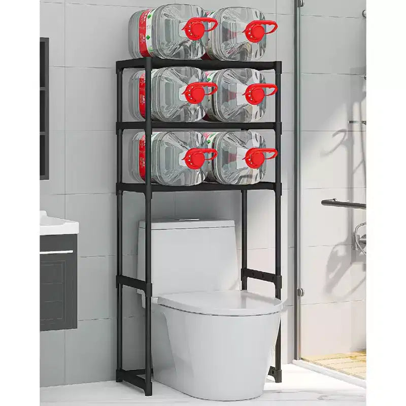 Meuble de rangement 3 niveaux pour WC, étagère de salle de bain autoportante, montage facile, pour salle de bain