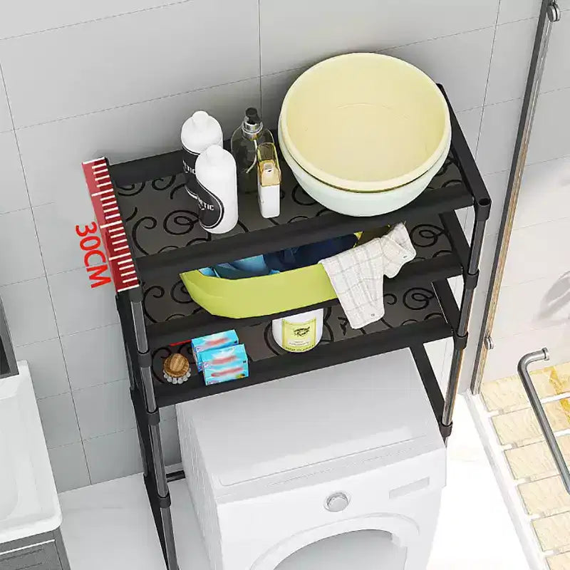 Meuble de rangement 3 niveaux pour WC, étagère de salle de bain autoportante, montage facile, pour salle de bain