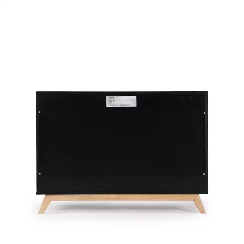 Commode double à 5 tiroirs avec fermeture amortie - Noire