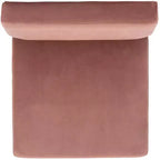 Fauteuil d'appoint rembourré Kermit - Rose poudré et noir, design contemporain