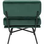 Fauteuil d'appoint rembourré Kermit - Rose poudré et noir, design contemporain