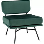 Fauteuil d'appoint rembourré Kermit - Rose poudré et noir, design contemporain