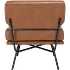 Fauteuil d'appoint rembourré Kermit - Rose poudré et noir, design contemporain