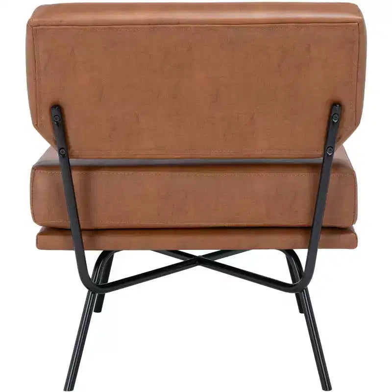 Fauteuil d'appoint rembourré Kermit - Rose poudré et noir, design contemporain