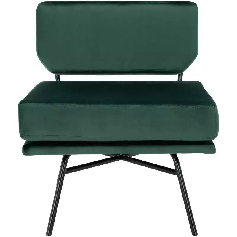 Fauteuil d'appoint rembourré Kermit - Rose poudré et noir, design contemporain