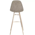 Tabouret de bar hauteur comptoir - Cuir PU marron et cuivre, Structure en acier inoxydable