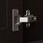Armoire 4 portes avec miroir, 2 tiroirs et tringles de suspension - Blanc
