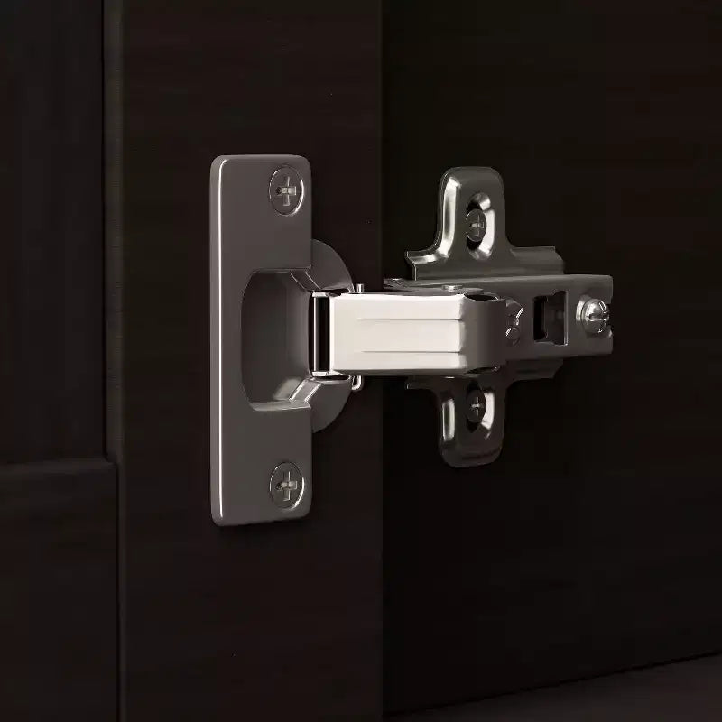 Armoire 4 portes avec miroir, 2 tiroirs et tringles de suspension - Blanc
