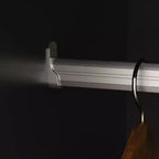 Armoire 4 portes avec miroir, 2 tiroirs et tringles de suspension - Blanc