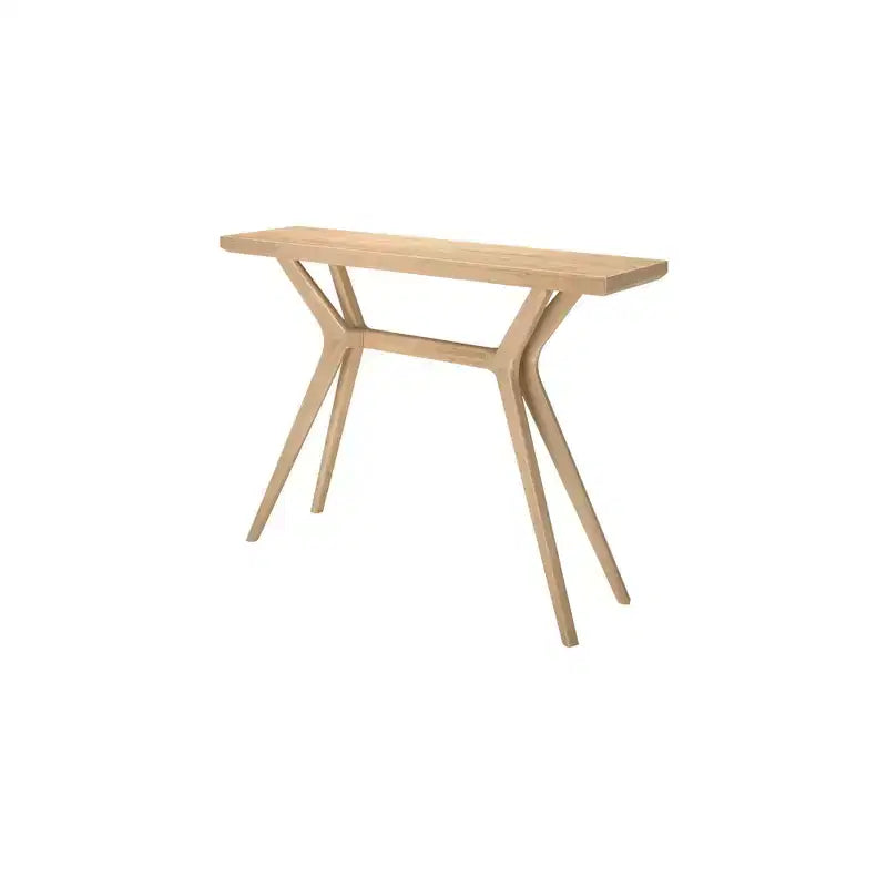 Console de 46 po en bois massif – Table d'entrée et de canapé de style scandinave