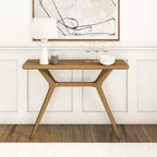 Console de 46 po en bois massif – Table d'entrée et de canapé de style scandinave